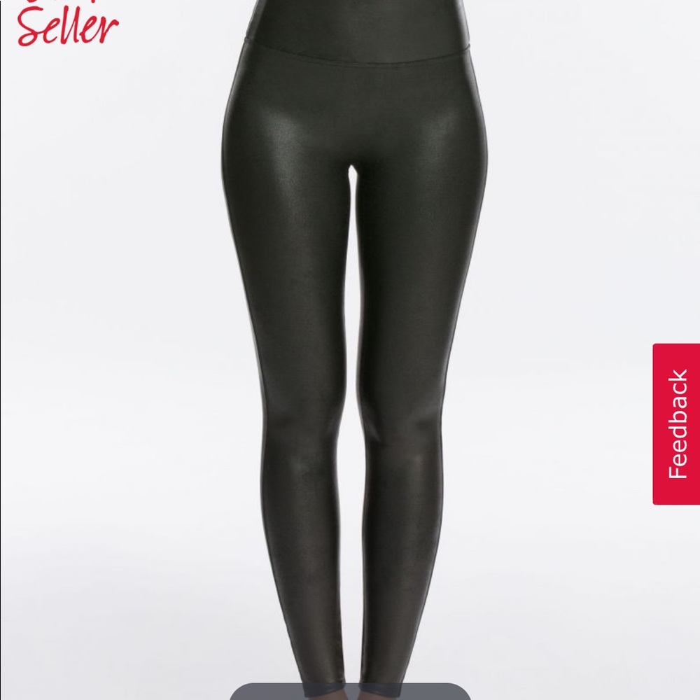 Spanx Faux Leather Leggings size Medium petite
